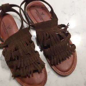 American Eagle Fringe Sandals